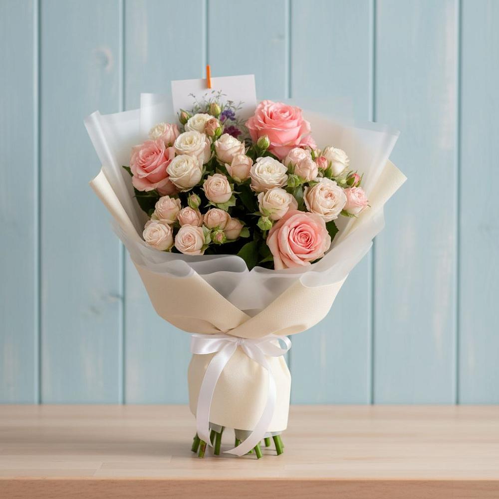 Букет цветов из: Розы в Первое Мая