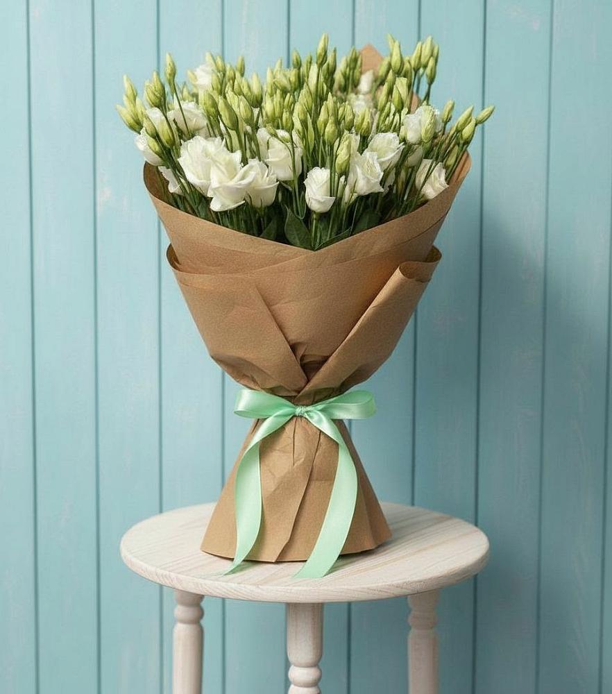 Букет цветов из: Лизиантусы в Первое Мая