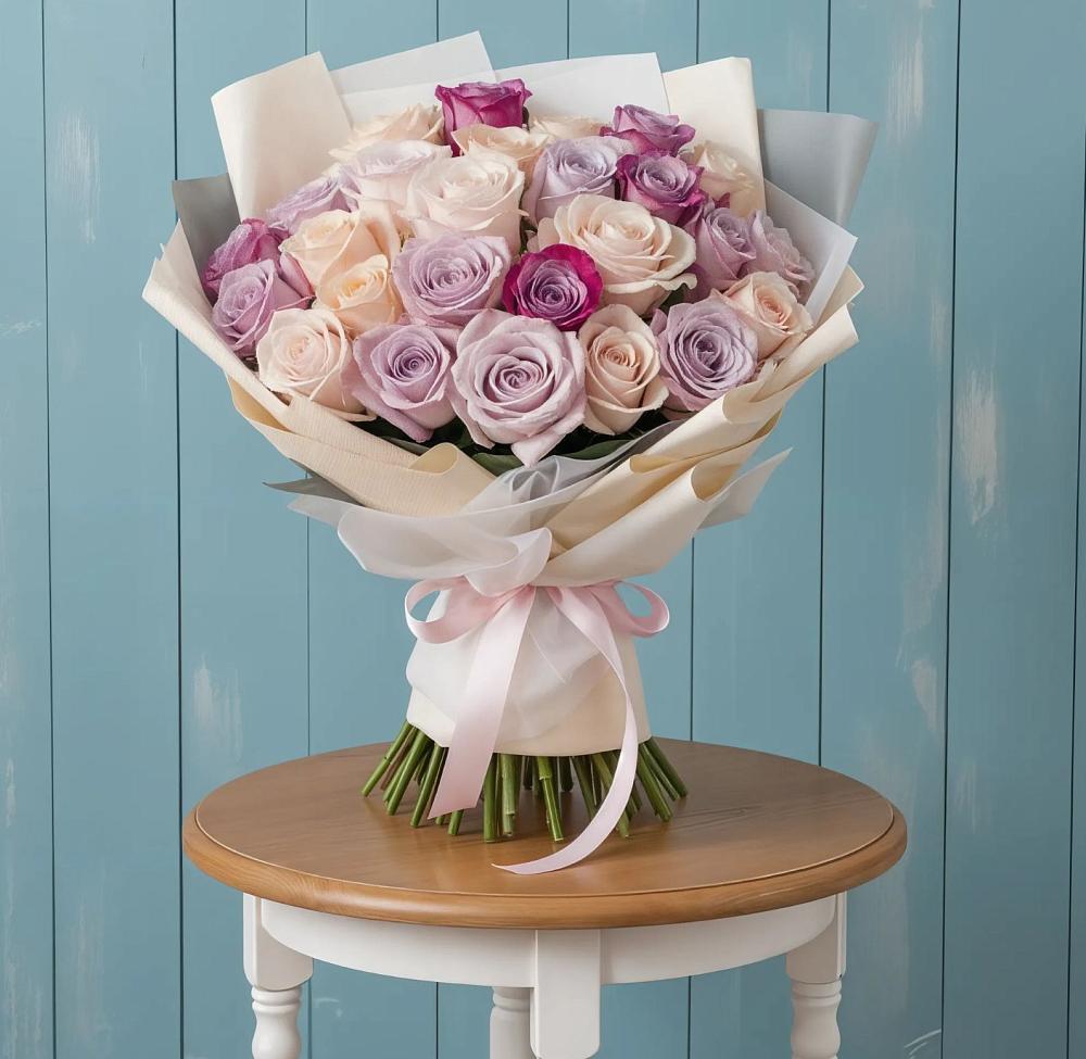 Букет цветов из: Розы в Первое Мая