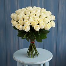 Букет 51 Белая роза Эдлесс Лав в Первое Мая