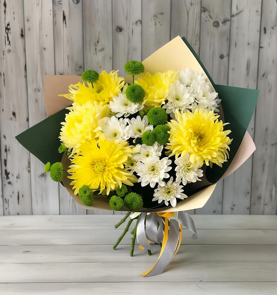 Букет цветов из: Хризантемы в Первое Мая