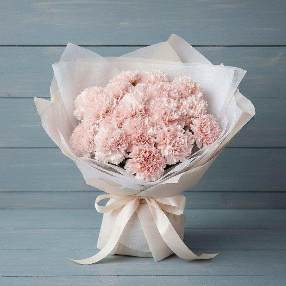 Букет цветов из: Гвоздики в Первое Мая